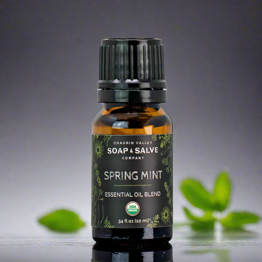 Chagrin Valley Soap & Salve Essential Oil Blend: Spring Mint Essential Oil Blend Dark Slate Gray 10 ml Euro Dropper