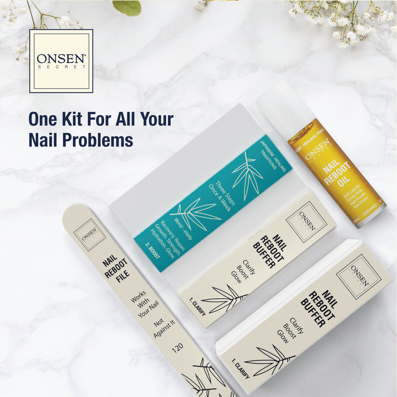 Onsen Secret Essential Nail Reboot Kit (Oil) Nail Kit White Smoke Nail Reboot Kit