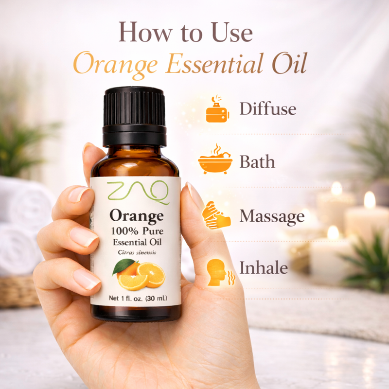 ZAQ Skin & Body Orange Essential Oils White Smoke 30 ml (Orange),15 ml