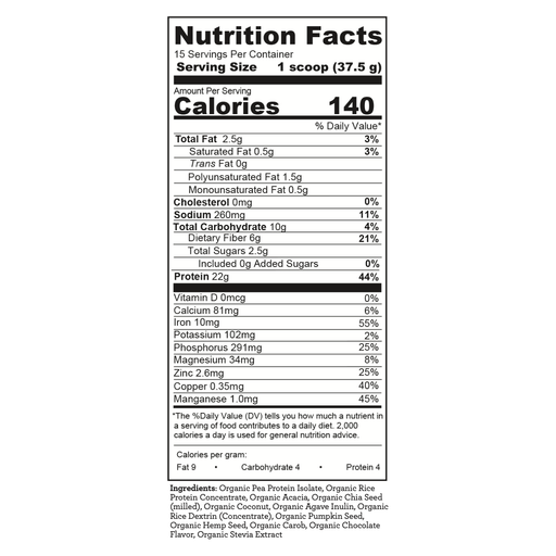 Hallelujah Diet Essential Protein Powder (Almost Chocolate Flavor) Protein Powder Dark Slate Gray