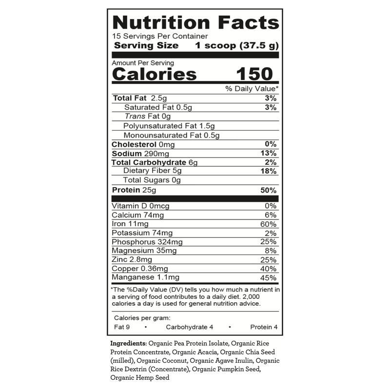 Hallelujah Diet Essential Protein Powder (Pure Flavor) Protein Powder Dark Slate Gray