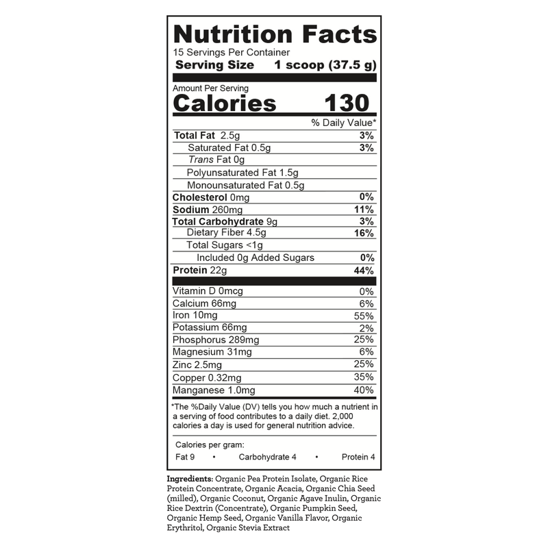 Hallelujah Diet Essential Protein Powder (Sweet Vanilla Flavor) Protein Powder Dark Slate Gray