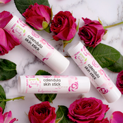 Green + Lovely Bulgarian Rose Calendula Skin Stick - Organic Lotion Stick - Travel Size Thistle