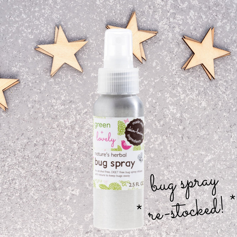 Green + Lovely Nature’s Herbal Bug Spray, Mosquito Repellent - Deet Free + Alcohol Free Light Gray