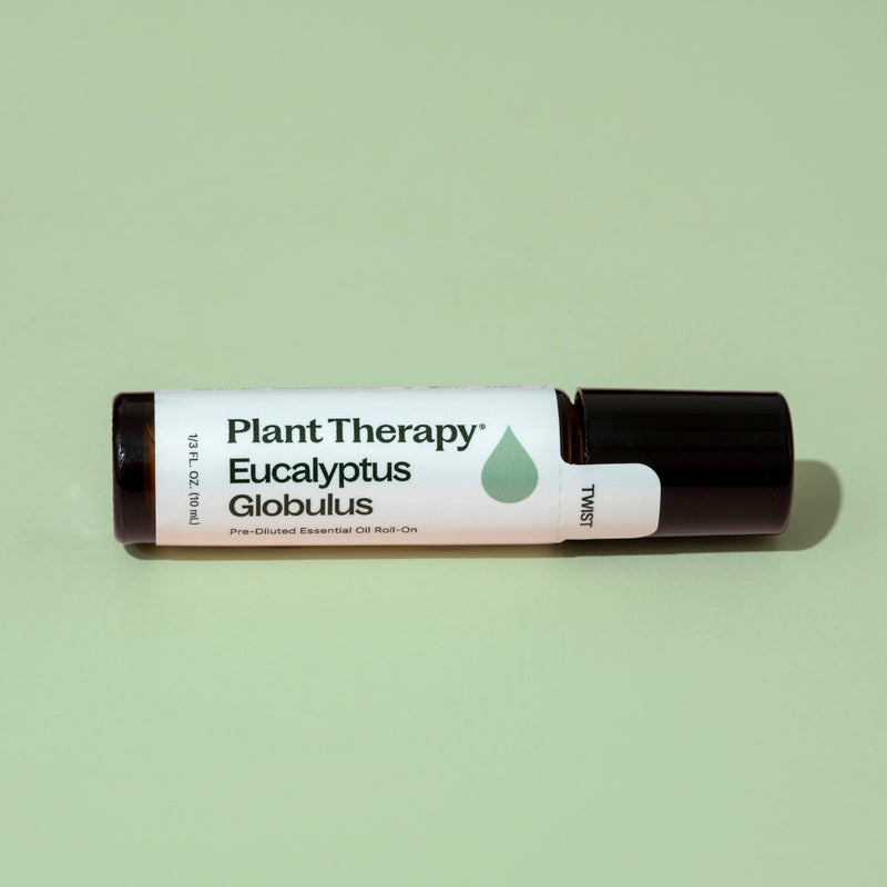 Plant Therapy Eucalyptus Globulus Essential Oil Pre-Diluted Roll-On Essential Oil Black 10 mL