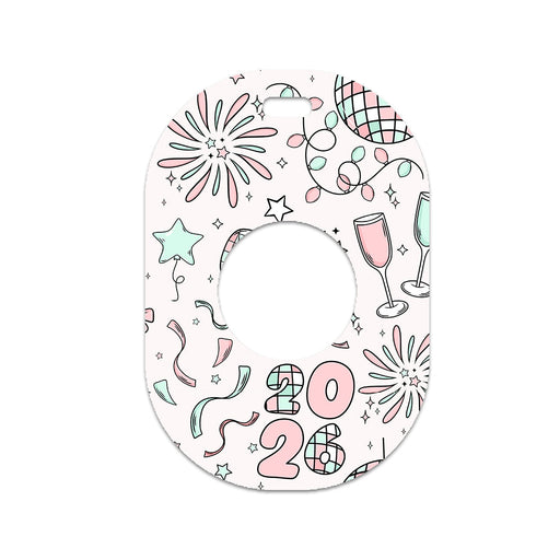 Peelz Cheers to '26 Eversense 365 Smart Transmitter Sticker - Pump Peelz Peelz/Stickers White Smoke
