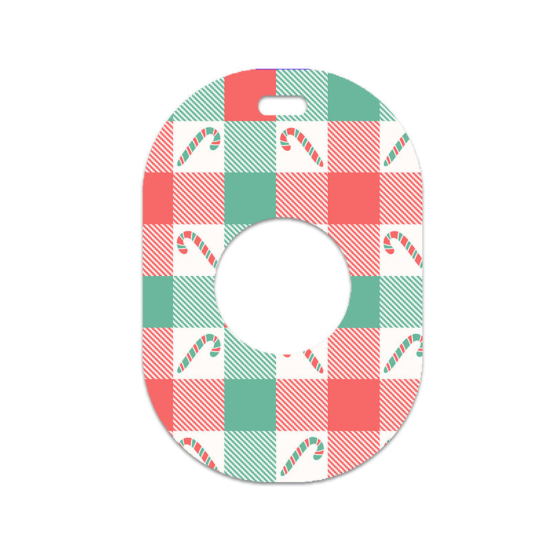 Peelz Peppermint Plaid Eversense 365 Smart Transmitter Sticker - Pump Peelz Peelz/Stickers White Smoke