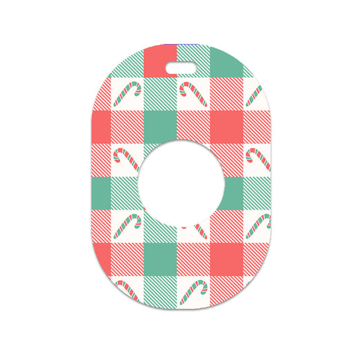 Peelz Peppermint Plaid Eversense 365 Smart Transmitter Sticker - Pump Peelz Peelz/Stickers White Smoke