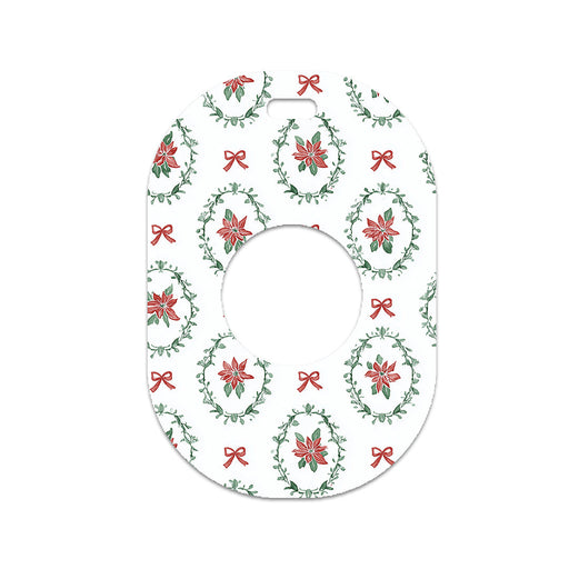 Peelz Poinsettia Parade Eversense 365 Smart Transmitter Sticker - Pump Peelz Peelz/Stickers White Smoke