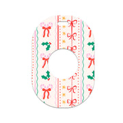 Peelz Holly Jolly Ribbon Eversense 365 Smart Transmitter Sticker - Pump Peelz Peelz/Stickers White Smoke