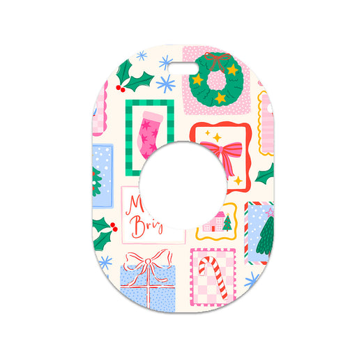 Peelz Holiday Greetings Eversense 365 Smart Transmitter Sticker - Pump Peelz Peelz/Stickers White Smoke