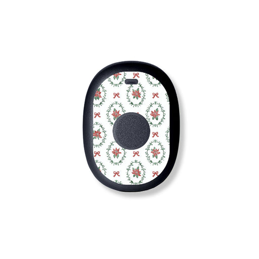 Peelz Poinsettia Parade Eversense 365 Smart Transmitter Sticker - Pump Peelz Peelz/Stickers White Smoke