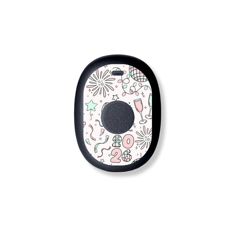 Peelz Cheers to '26 Eversense 365 Smart Transmitter Sticker - Pump Peelz Peelz/Stickers White Smoke