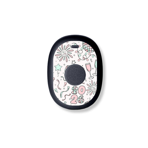 Peelz Cheers to '26 Eversense 365 Smart Transmitter Sticker - Pump Peelz Peelz/Stickers White Smoke