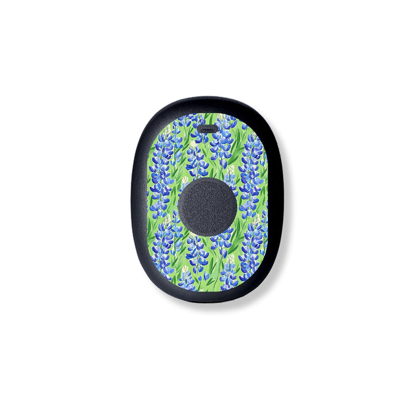 Peelz Blue Blooms Eversense 365 Smart Transmitter Sticker - Pump Peelz Peelz/Stickers White Smoke