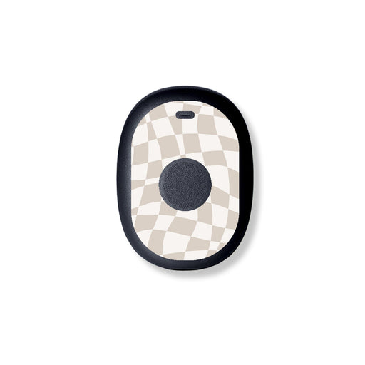 Peelz Creamy Check Eversense 365 Smart Transmitter Sticker - Pump Peelz Peelz/Stickers White Smoke