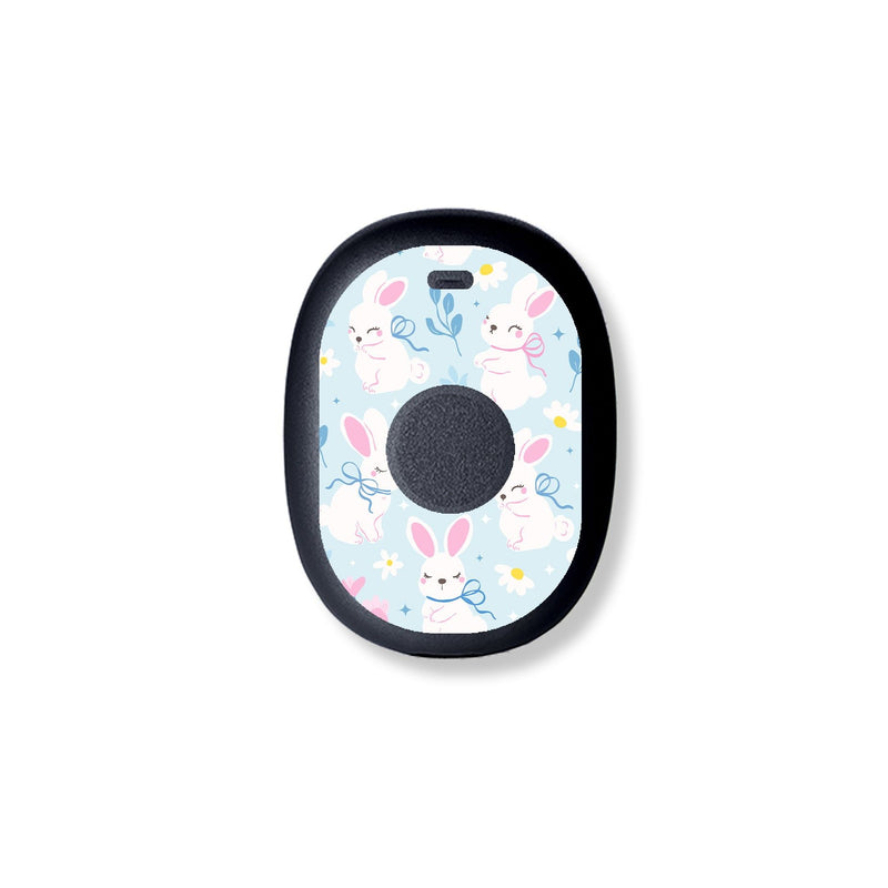 Peelz Sweet Bunnies Eversense 365 Smart Transmitter Sticker - Pump Peelz Peelz/Stickers White Smoke