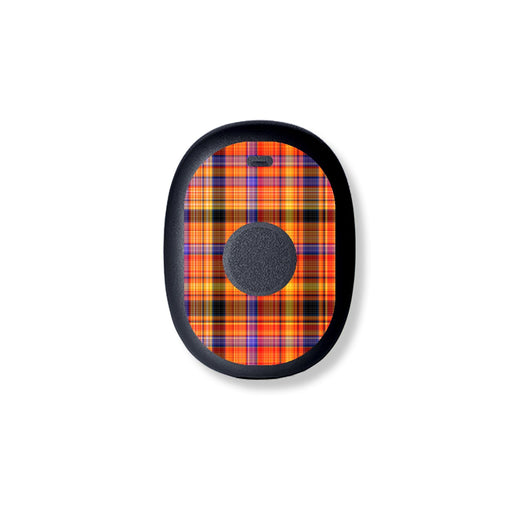 Peelz Pumpkin Plaid Eversense 365 Smart Transmitter Sticker - Pump Peelz Peelz/Stickers White Smoke