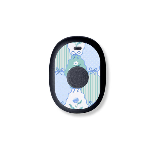 Peelz Cottage Bows Eversense 365 Smart Transmitter Sticker - Pump Peelz Peelz/Stickers White Smoke