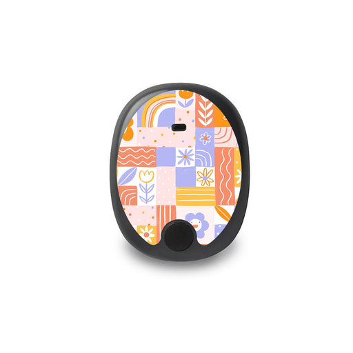 Peelz Wildflower Doodle Eversense Smart Transmitter Sticker - Pump Peelz Peelz/Stickers White Smoke