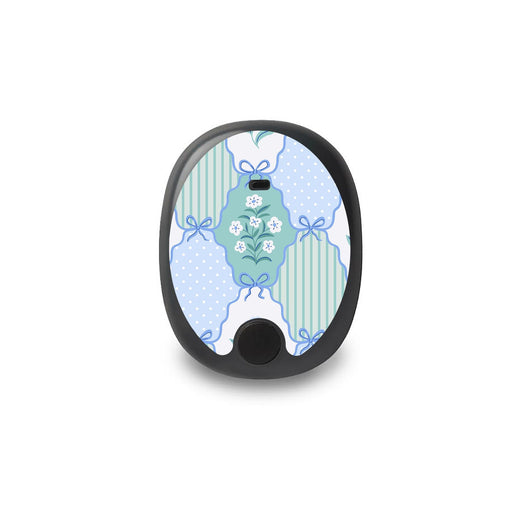 Peelz Cottage Bows Eversense Smart Transmitter Sticker - Pump Peelz Peelz/Stickers White Smoke