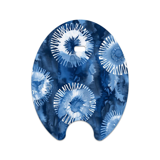 Peelz Monochrome Blue Tie Dye Eversense Smart Transmitter Peelz/Stickers White Smoke