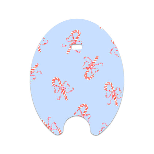 Peelz Candy Cane Lane Eversense Smart Transmitter Sticker - Pump Peelz Peelz/Stickers Powder Blue