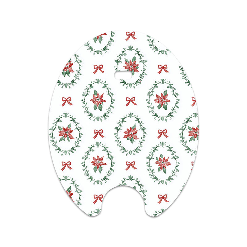 Peelz Poinsettia Parade Eversense Smart Transmitter Sticker - Pump Peelz Peelz/Stickers White Smoke