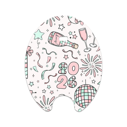Peelz Cheers to '26 Eversense Smart Transmitter Sticker - Pump Peelz Peelz/Stickers White Smoke