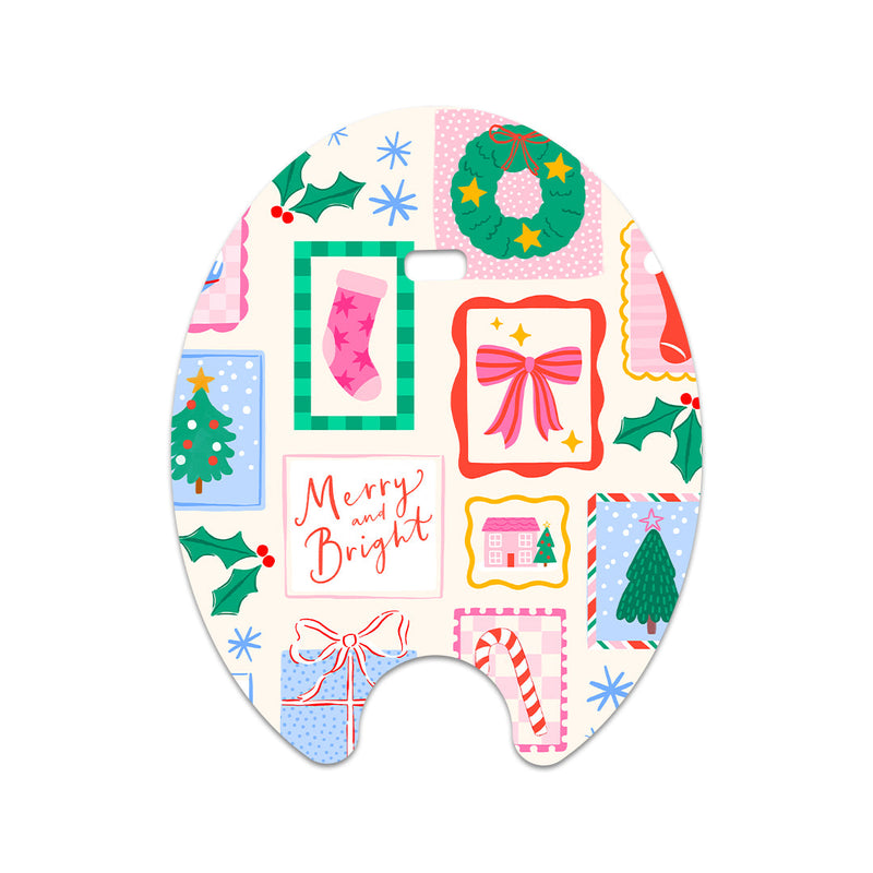 Peelz Holiday Greetings Eversense Smart Transmitter Sticker - Pump Peelz Peelz/Stickers White Smoke