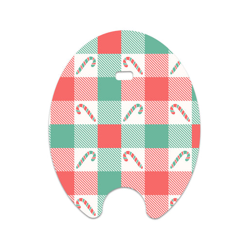 Peelz Peppermint Plaid Eversense Smart Transmitter Sticker - Pump Peelz Peelz/Stickers White Smoke