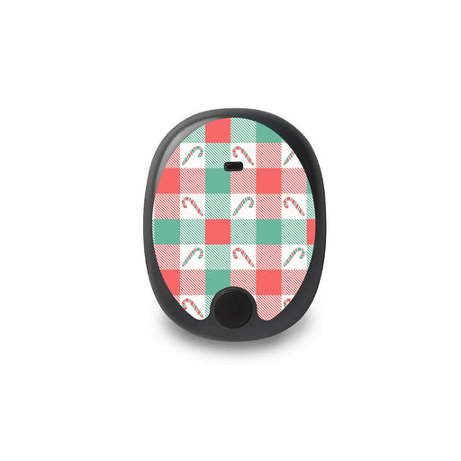 Peelz Peppermint Plaid Eversense Smart Transmitter Sticker - Pump Peelz Peelz/Stickers White Smoke