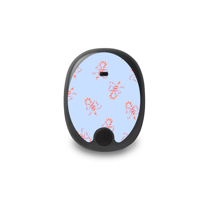 Peelz Candy Cane Lane Eversense Smart Transmitter Sticker - Pump Peelz Peelz/Stickers Powder Blue