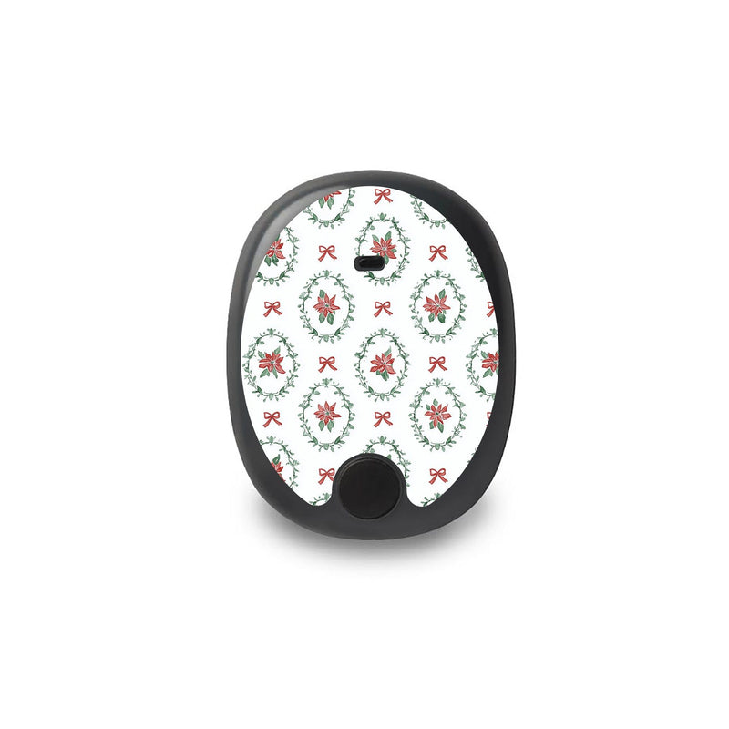Peelz Poinsettia Parade Eversense Smart Transmitter Sticker - Pump Peelz Peelz/Stickers White Smoke