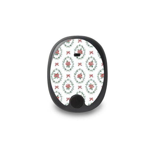 Peelz Poinsettia Parade Eversense Smart Transmitter Sticker - Pump Peelz Peelz/Stickers White Smoke