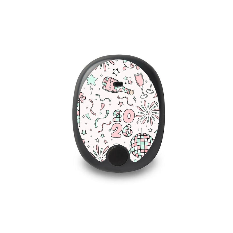 Peelz Cheers to '26 Eversense Smart Transmitter Sticker - Pump Peelz Peelz/Stickers White Smoke