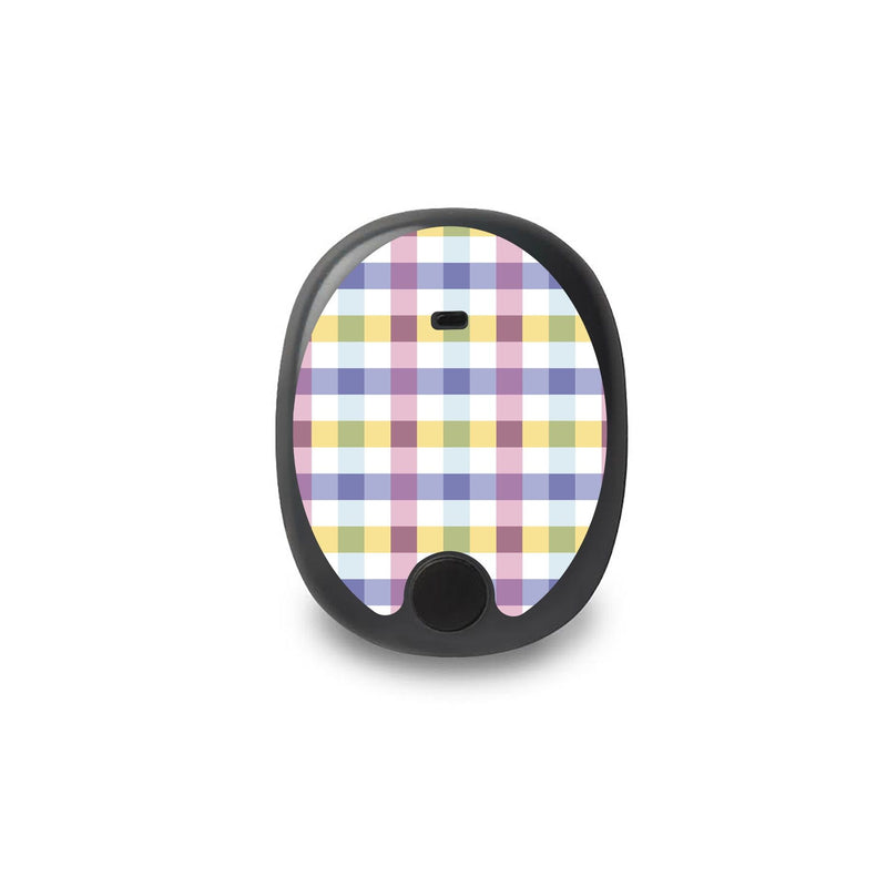 Peelz Spring Plaid Eversense Smart Transmitter Peelz/Stickers White Smoke