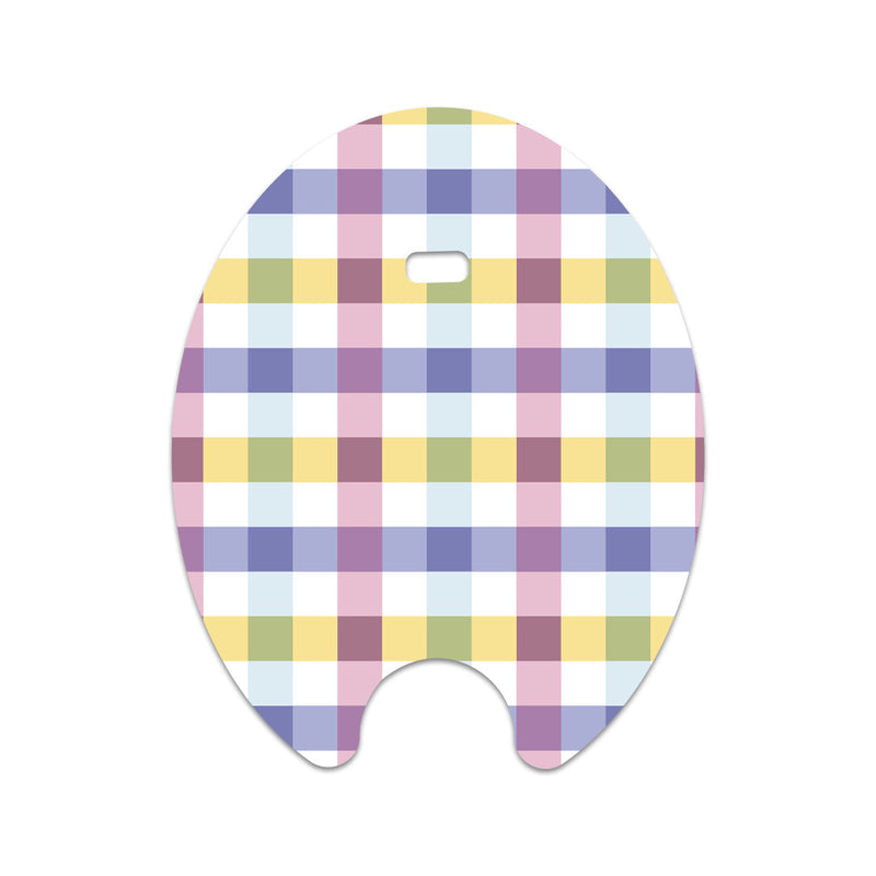 Peelz Spring Plaid Eversense Smart Transmitter Peelz/Stickers White Smoke