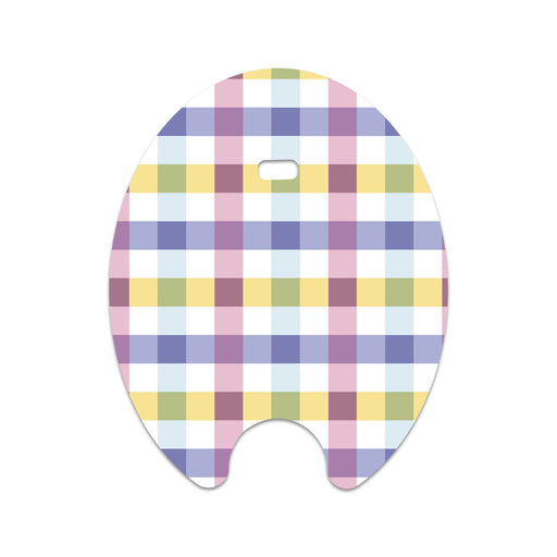 Peelz Spring Plaid Eversense Smart Transmitter Peelz/Stickers White Smoke