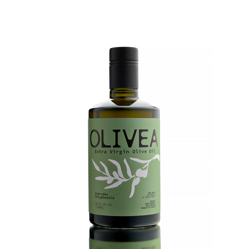 Olivea High Phenolic Extra Virgin Olive Oil — 500+ mg/kg Polyphenols White Smoke