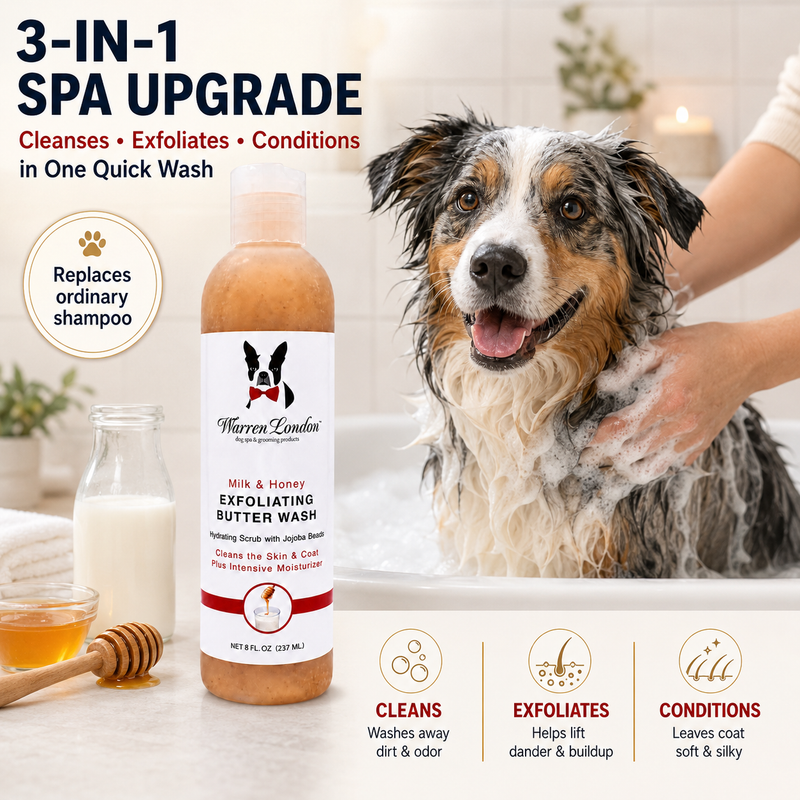 Warren London Exfoliating Butter Wash - 2 Scents Spa Product Seashell Milk & Honey,Pomegranate & Fig