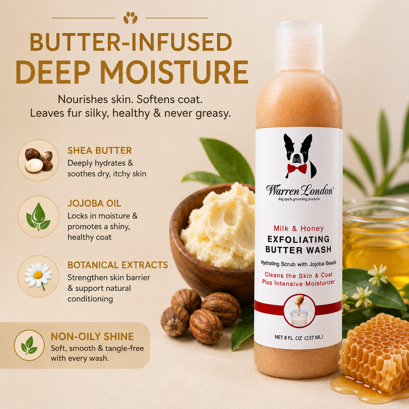 Warren London Exfoliating Butter Wash - 2 Scents Spa Product Light Gray Milk & Honey,Pomegranate & Fig