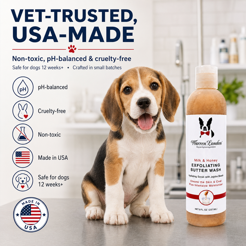 Warren London Exfoliating Butter Wash Dog Shampoo Gallons - With Natural Jojoba Beads Spa Product Lavender Pomegranate & Fig,Milk & Honey