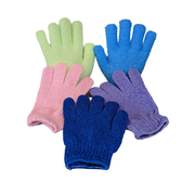 By Robin Creations Nylon Exfoliating Shower Gloves Accessories & Containers Tan 1 Pair,2 Pairs