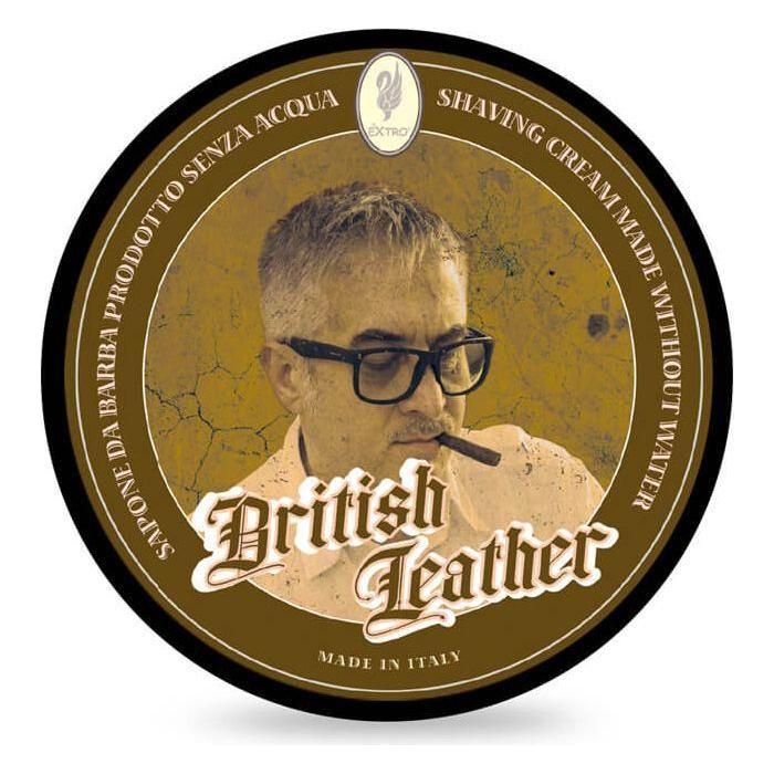 Extro Cosmesi Extro Cosmesi British Leather Shaving Collection Shaving Set Sienna Shaving Soap 5 oz