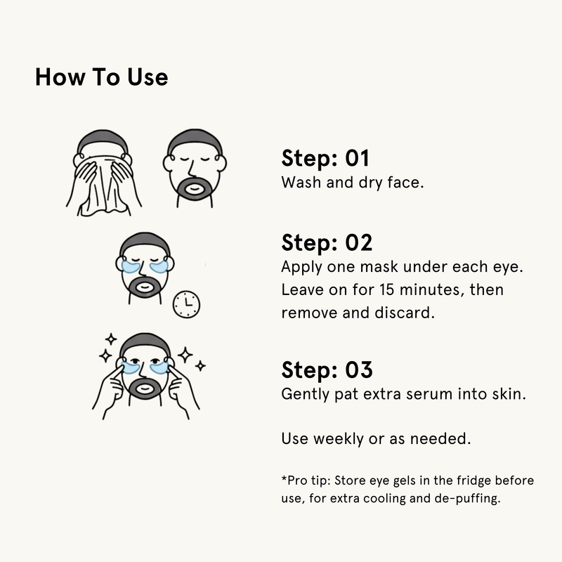 JAXON LANE Bro Mask Eye Gels - Cooling Eye Gels (6 Pack) Mask White Smoke