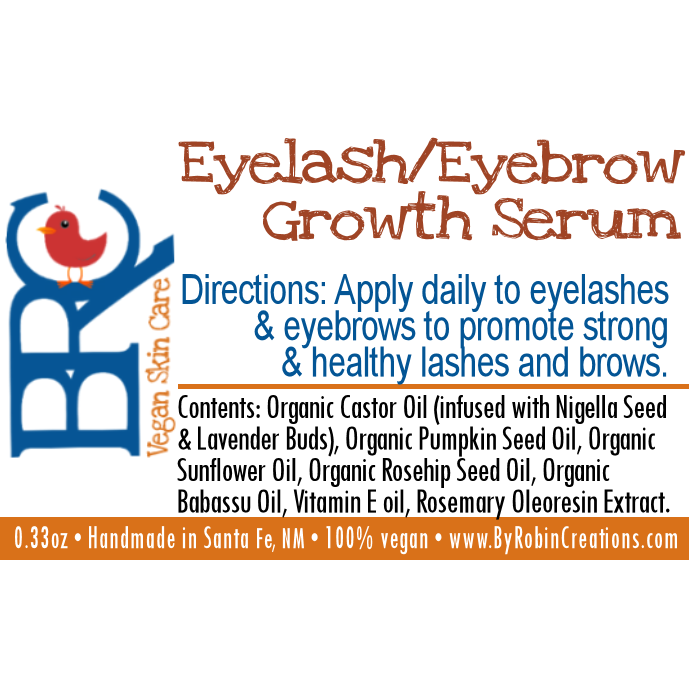 By Robin Creations Vegan Eyelash & Eyebrow Growth Serum Eyebrow Enhancers White Smoke