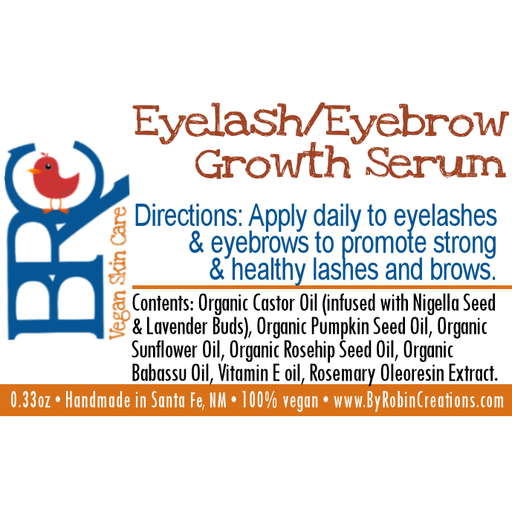 By Robin Creations Vegan Eyelash & Eyebrow Growth Serum Eyebrow Enhancers White Smoke