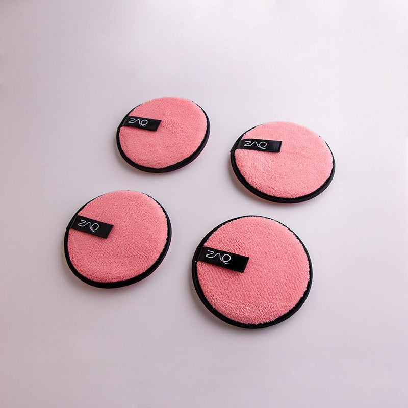 ZAQ Skin & Body ZAQ Reusable Makeup Remover Pads 4pack with Spa facial Headband Make Up Gray Pink,White,Black,Green,Purple,Grey,Soft Pink