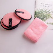 ZAQ Skin & Body ZAQ Reusable Makeup Remover Pads 4pack with Spa facial Headband Make Up Thistle Pink